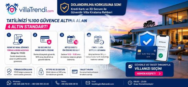 Kredi Kartıyla Güvenilir Villa Kiralama: 3D Secure ve İptal Güvencesi