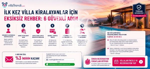 ⭐ İlk Kez Villa Kiralayanlar İçin Eksiksiz Rehber: 6 Adım