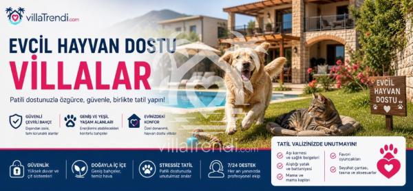 Evcil Hayvan Kabul Eden Villalar | Kedi & Köpek Dostu Tatil ✓