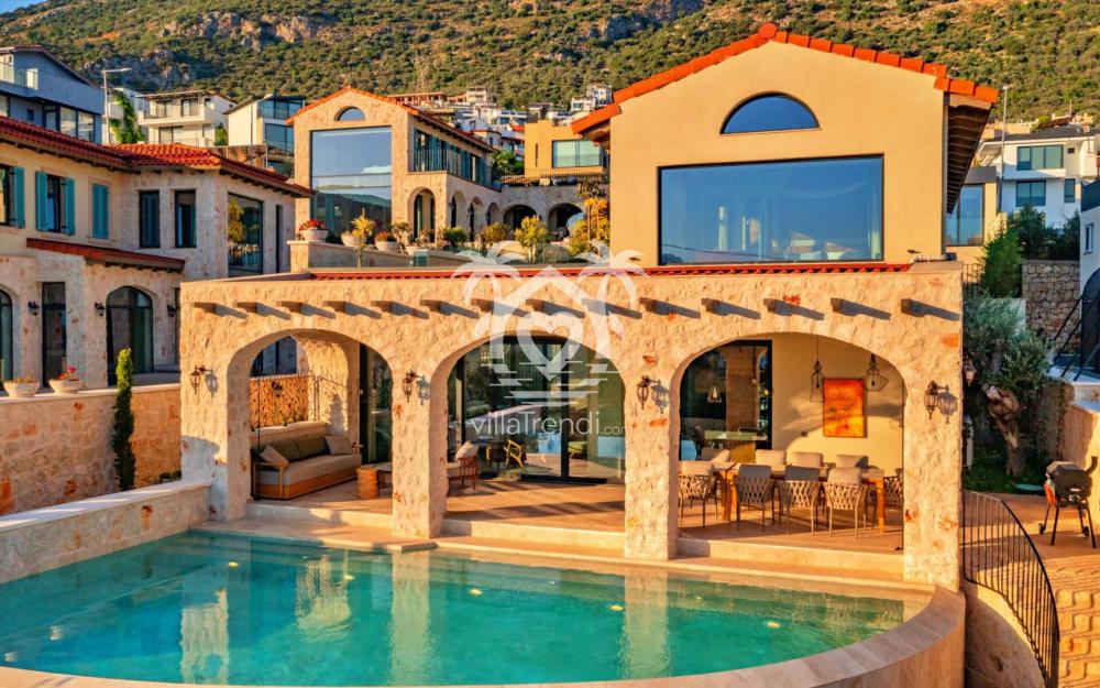 kalkan kızıltaş villa thalia dış alan görünümü