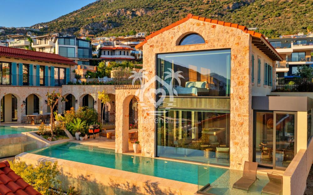 kalkan kızıltaş villa euterpe dış alan görünümü