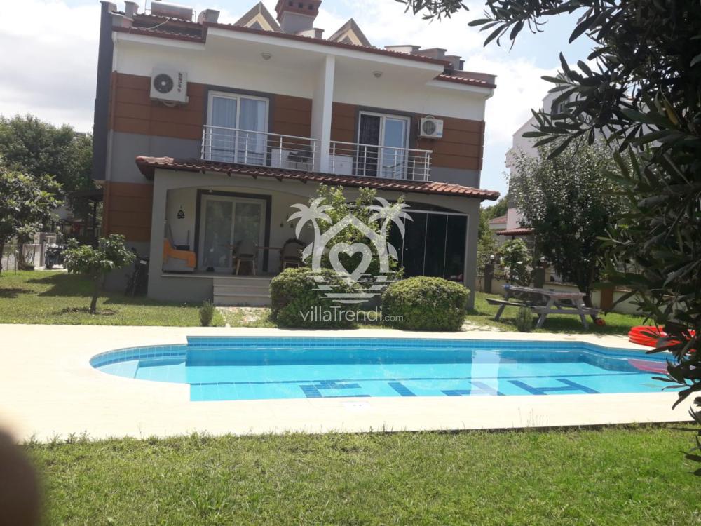 Fethiye Çalış'ta kiralık, özel havuzlu ve bahçeli müstakil villa Ela Çalış dış görünümü.