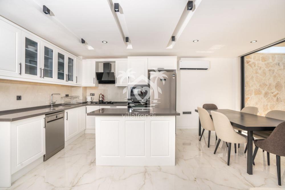 Villa Prime Kalkan tam donanımlı lüks Amerikan mutfak
