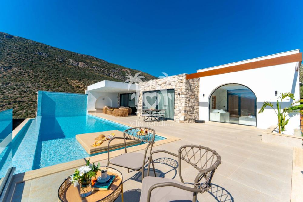 Kaş gökseki villa akbulut 1 dış alanı görünümü