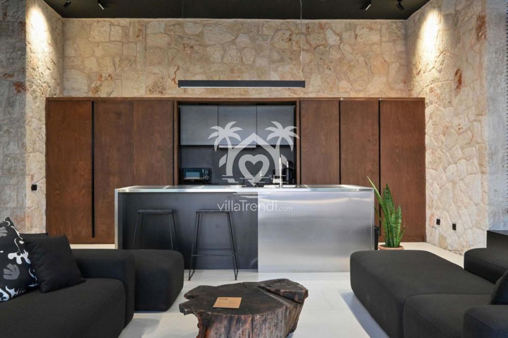 Villa Cube Arsaköy modern ada mutfak ve tasarım detayları.