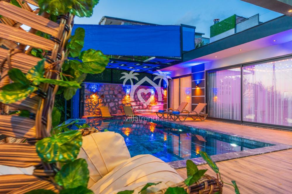 kalkan yeşilköy villa efecan dış alan görünümü