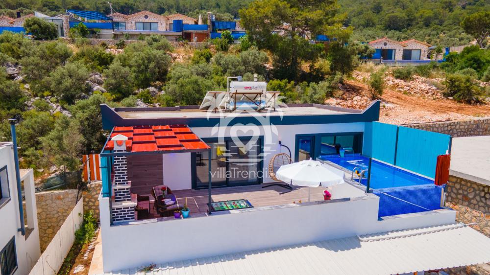 kalkan yeşilköy villa göktaşı 3 dış alan görünümü