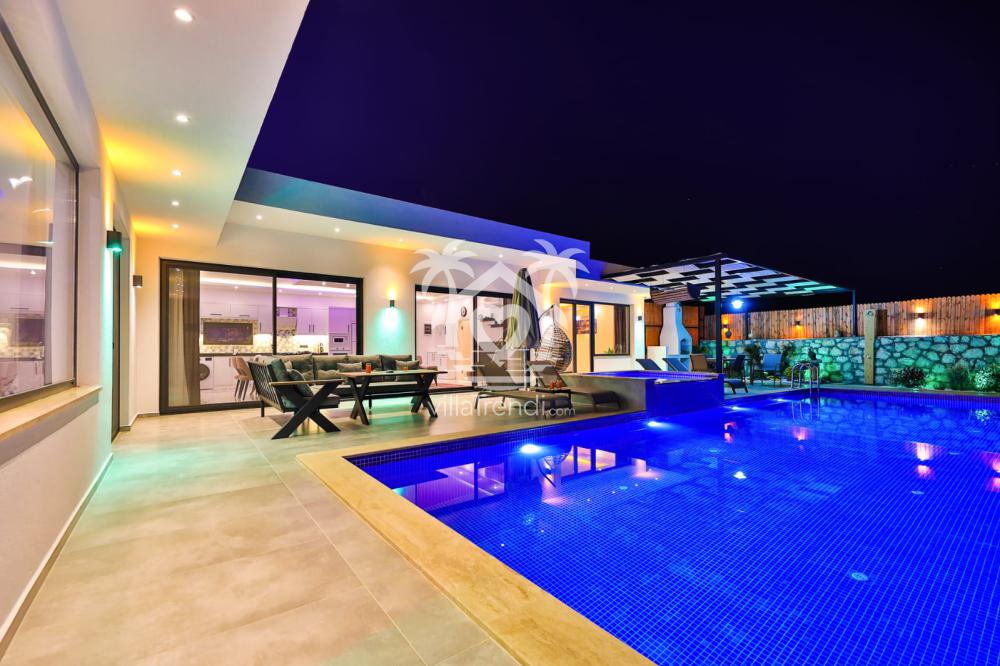 Kalkan Sarıbelen Villa Zeytin dış alan görünümü