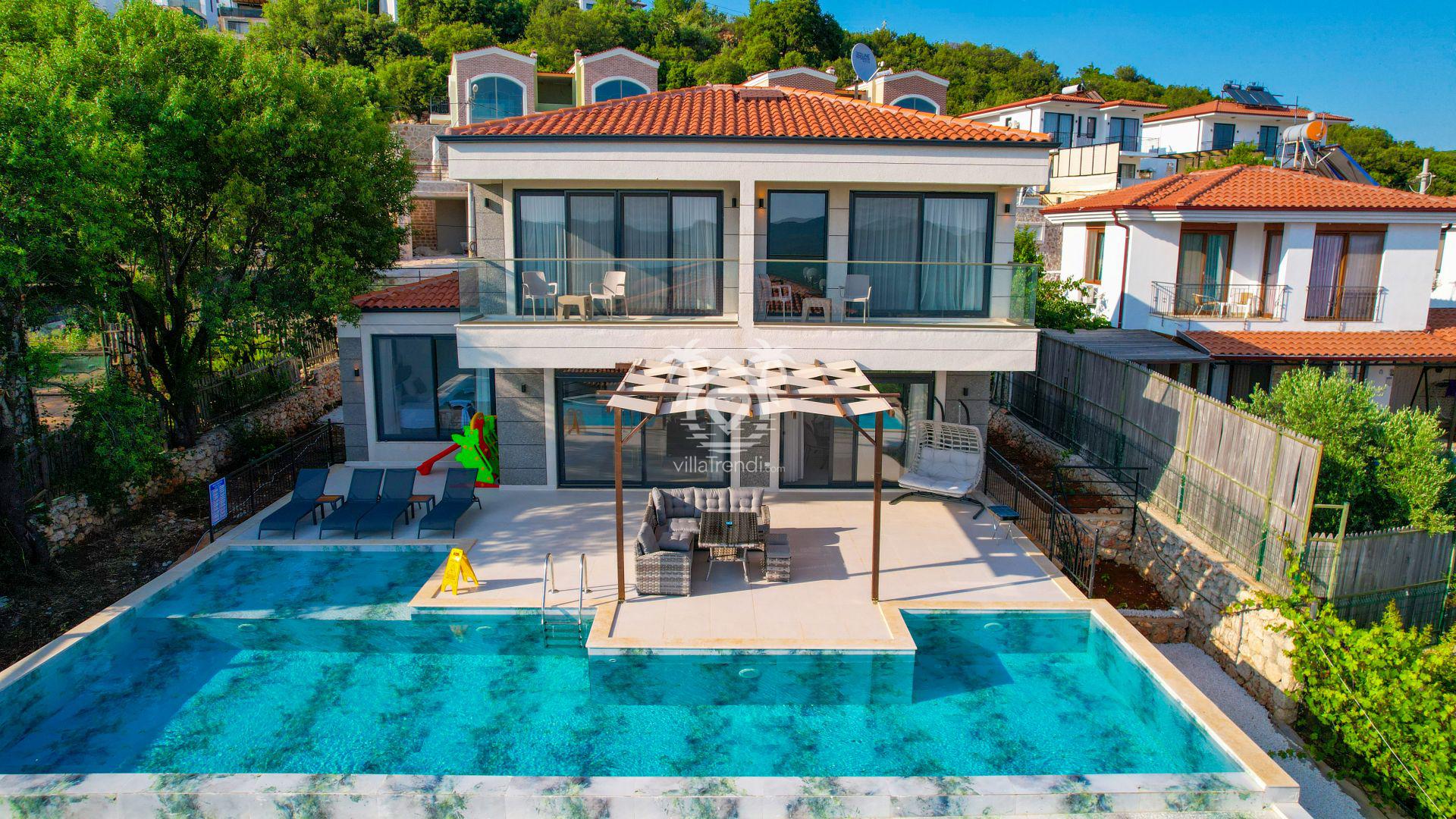 🌿 Villa Adin Çukurbağ | Kaş'ta 6 Kişilik Masa Tenisli & Çocuk Oyun Alanlı Villa