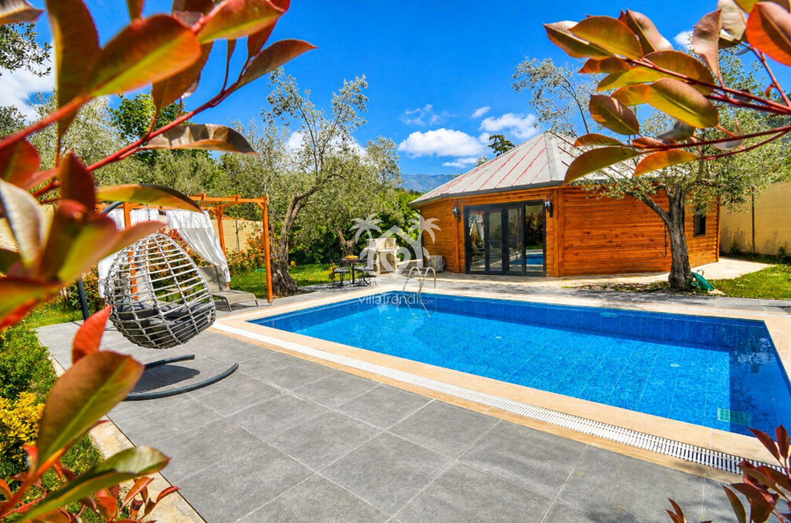 🌲 Villa Ahşap Kayaköy 1 | Muhafazakar Kiralık Aile ve Balayı Villası