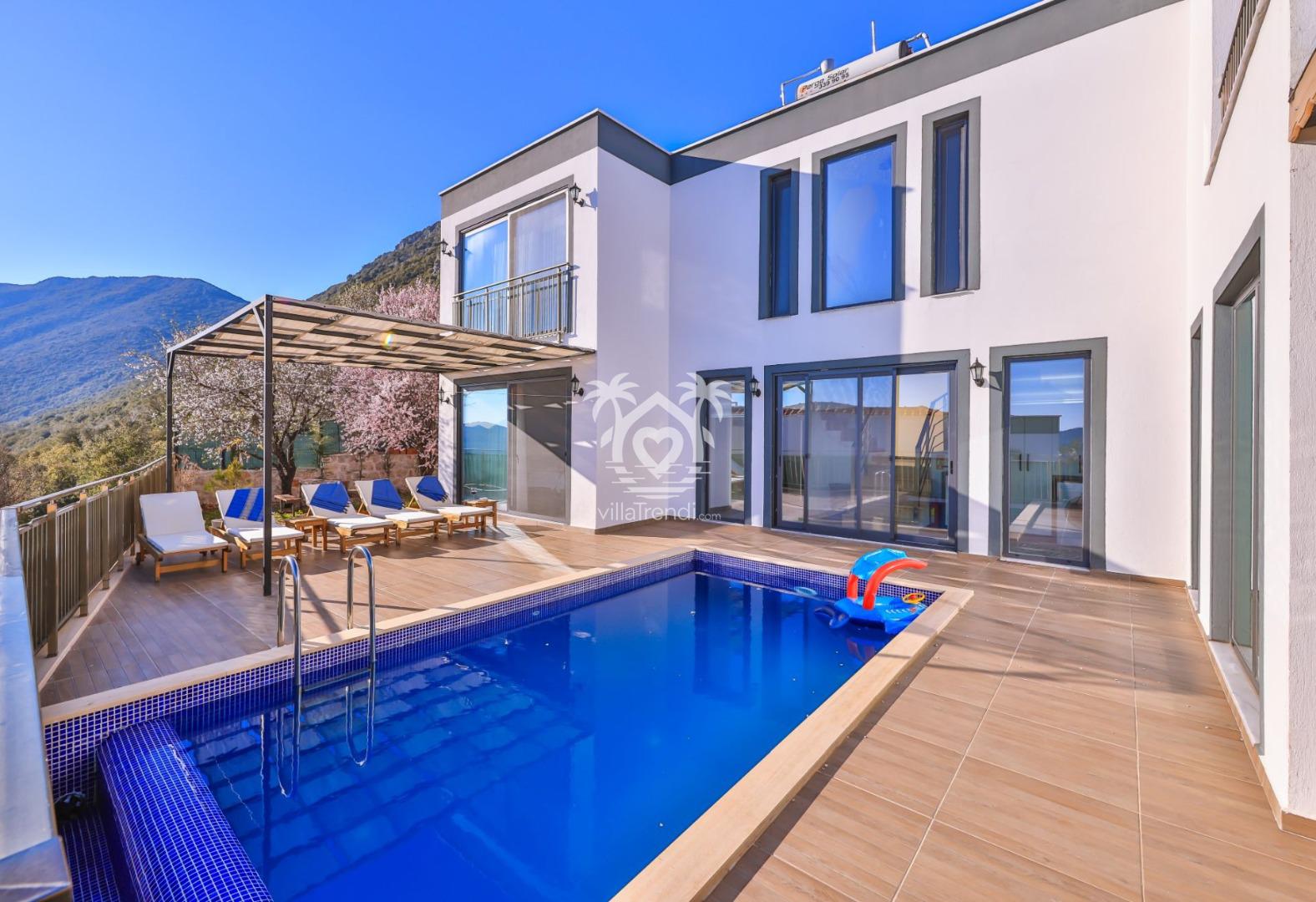 ⛰️ Villa Alpanos | Kaş'ta 6 Kişilik Korunaklı & Fiber İnternetli Villa