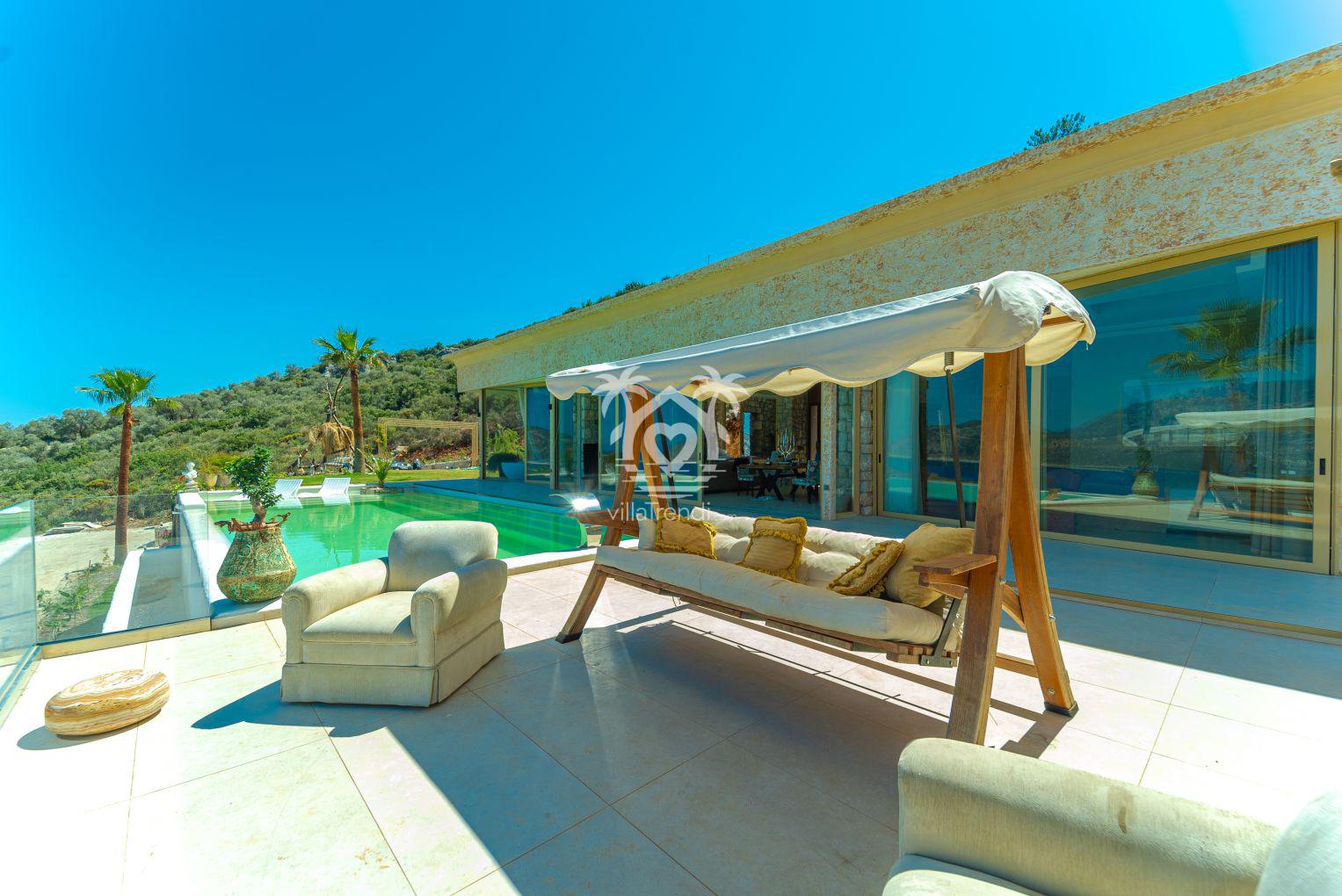 🌟 Villa Şatoram | Kalkan Fırnaz Koyu'nda Deniz Manzaralı, Ekolojik Taş Ev